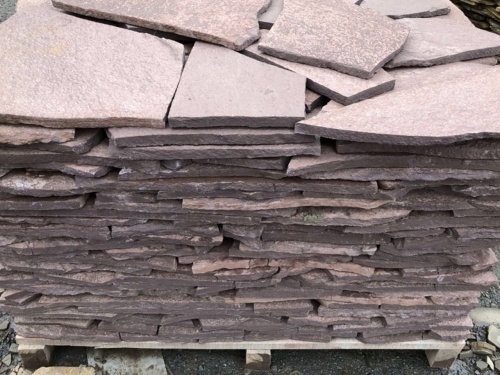 Плитняк лемезит бордовый для облицовки цоколя 20-25 мм  купить в Искитиме