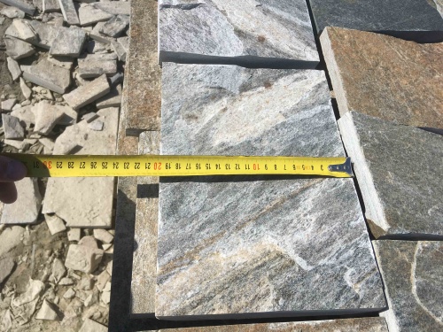 Плитка пилёная златолит Уральский для цоколя, отмостки купить в Искитиме